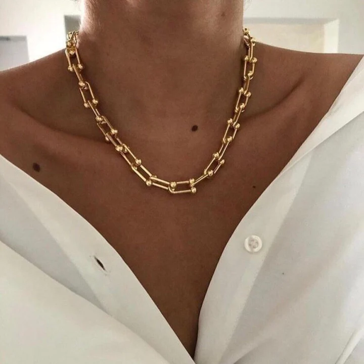 Collier Raffiné Chaîne Plaqué Or