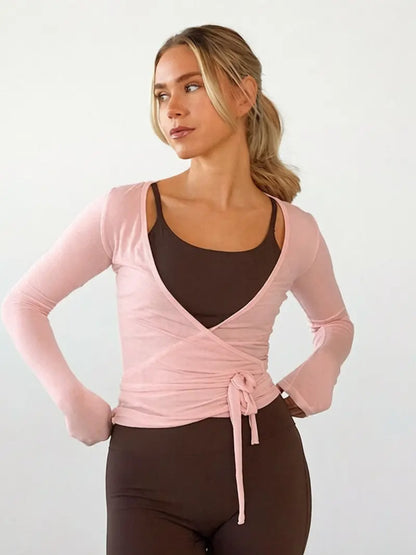 Gilet en Dentelle et Maille Transparente – Léger à Nouer sur le Devant