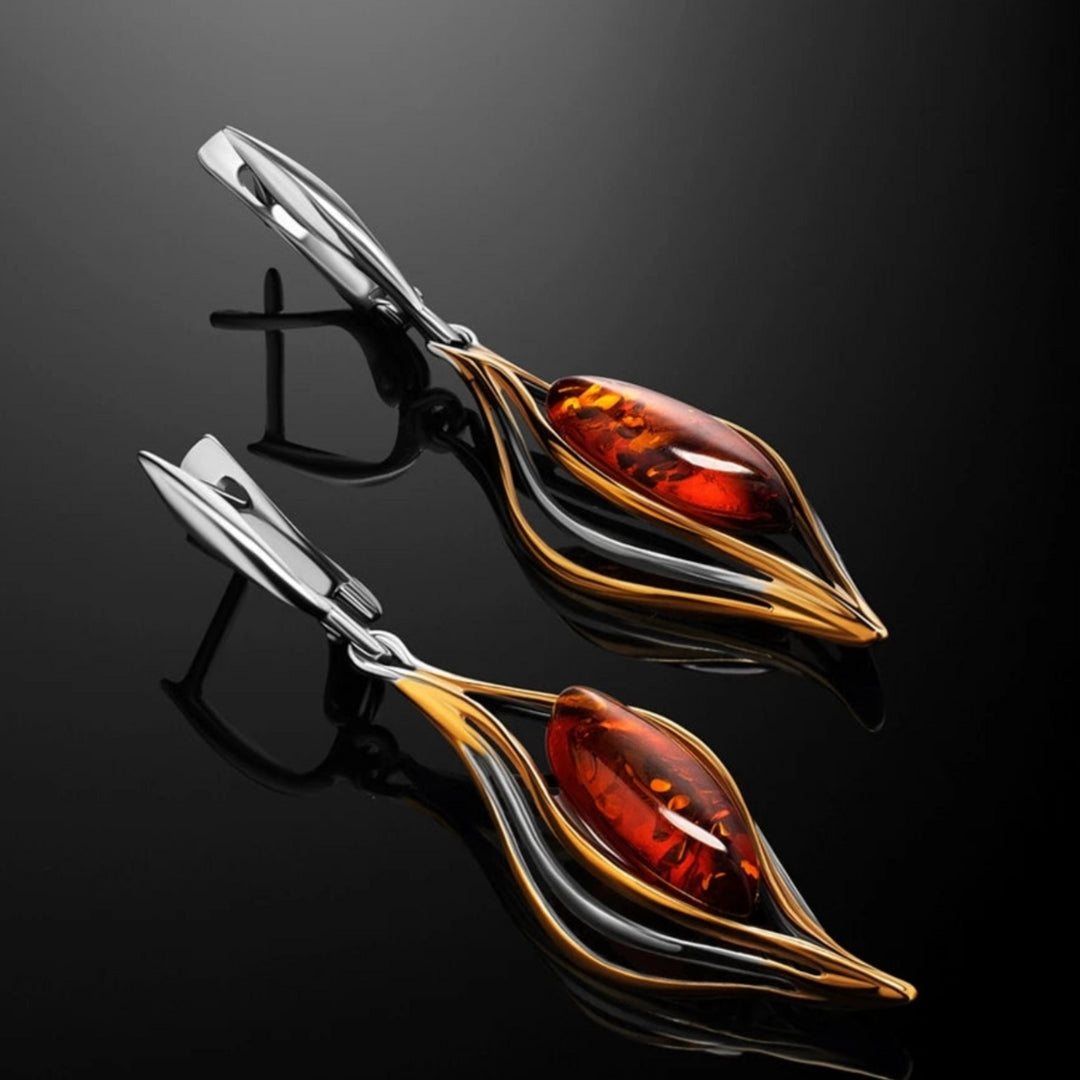Boucles d’Oreilles Raffinées Vintage Rouge Désert