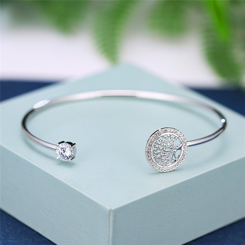 Bracelet Ajustable avec Pendentif Arbre de Vie