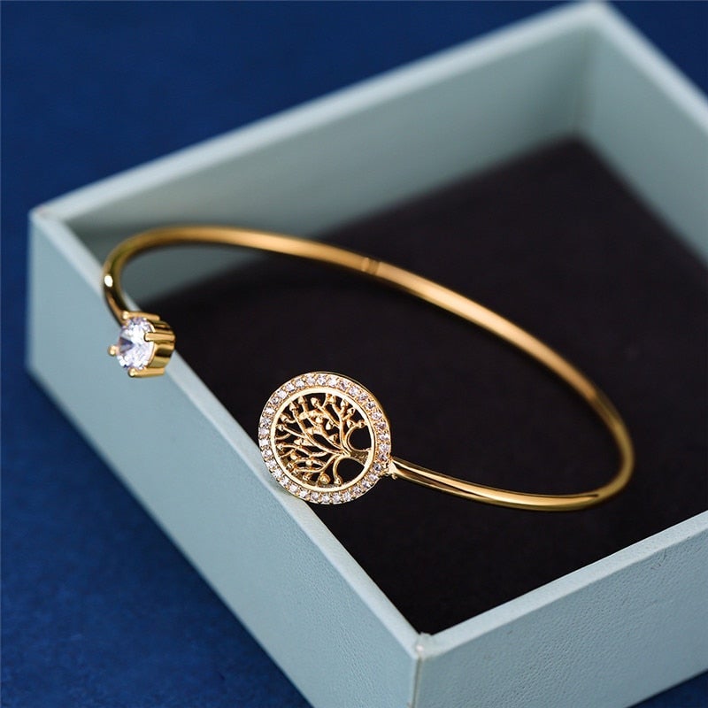 Bracelet Ajustable avec Pendentif Arbre de Vie