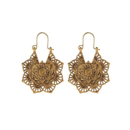 Boucles d’Oreilles Motif Lotus Mandala