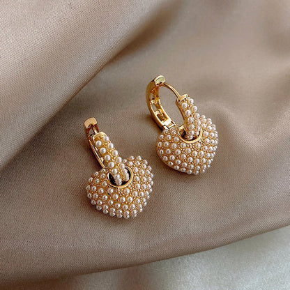 Boucles d’Oreilles Raffinées Or et Perles d’Amour