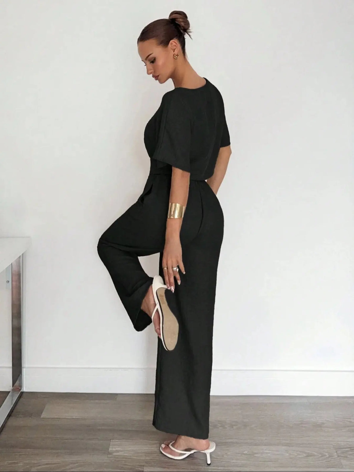 Ensemble Pantalon Large et Crop Top – Tenue Deux Pièces Décontractée
