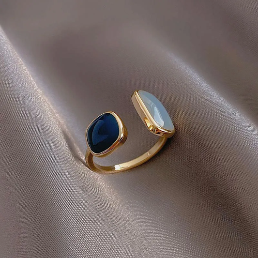 Bague Élégante Ajustable Équilibre en Or