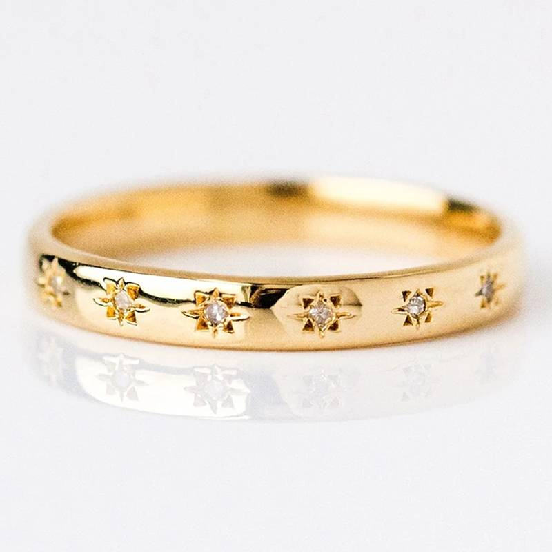 Bague Vintage en Or Sertie de Zirconium