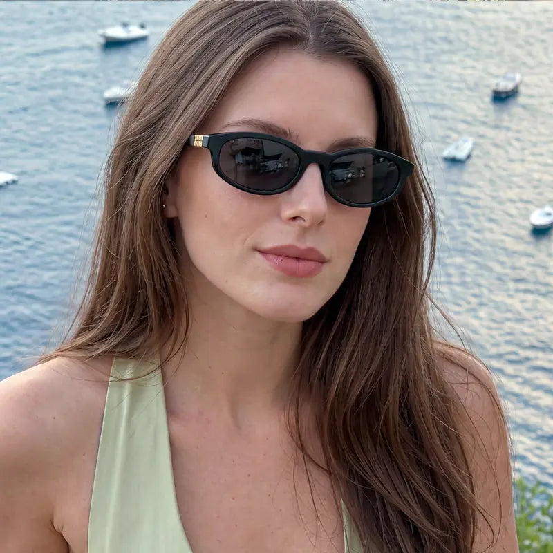 Lunettes de Soleil Œil de Chat Ovales Polarisées pour Femme