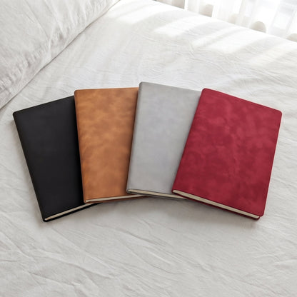 Cahier A4 Extra-Épais en Similicuir PU – Journal à Ouverture à Plat avec Marque-Page Ruban